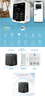 Senzor Calitate Aer HRV - Accesoriu ventilatie - imagine 2